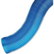 Rockler 4” Dust Collection Hose - Expandable Hose Made w/Elastic, Flexible - Polymer Dust Collectors for Woodworking Stretch up to 7X L - Translucent Blue Dust Collector Hose, 4’ L Extends to 14’ L