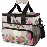 ALAZA Spring Sakura Flowers are Blooming Large Cooler Lunch Bag, Waterproof Cooler Bag for Camping, Picnic, BBQ, Family Outdoor Activities