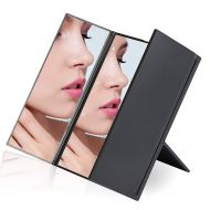 SmidolaMirr Makeup Vanity Mirror with 8 Led Lights,9 Inch Tri-Fold Portable Small LED Compact Mirror