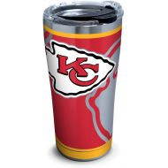 Tervis 1299993 NFL Kansas City Chiefs Rush Stainless Steel Tumbler with Lid, 20 oz, Silver