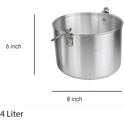  AceCamp Aluminum Cooking Pot, Camping Tribal Pot, Outdoor Picnic Cookware with Folding Handle, Durable Cook Kit for Dinner, Backpacking, Hiking - 4/8/12 L (3 Pot Set (4/8/12 L))