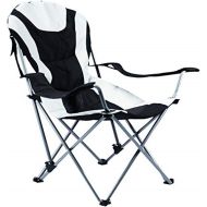 Stylish Camping Mings Mark 36028 Foldable Reclining Camp Chair - Black / Gray