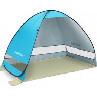 G4Free Large Pop up Beach Tent for 3-4 Person, UPF 50+ Automatic Sun Shelter Canopy Portable Outdoor Cabana Sun Umbrella