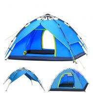 Ayamaya AYAMAYA Camping Tents 3-4 Person Automatic Pop Up, Waterproof Double Layer Quick Setup 2 Doors Hydraulic Automatic Big Family Beach Dome Tent UV Protection for Hiking Picnic Backpa