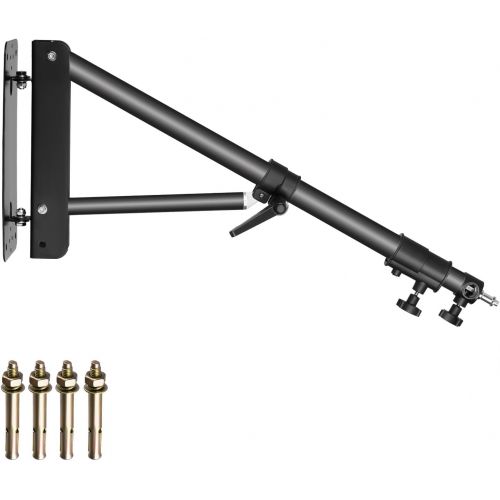 니워 [아마존베스트]Neewer Triangle Wall Mounting Boom Arm for Photography Studio Video Strobe Lights Monolights Softboxes Umbrellas Reflectors, 180 Degree Flexible Rotation, Max Length 49 inches/125