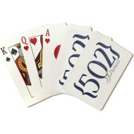Lantern Press Louisville, Kentucky, 502 Area Code (Blue) (Playing Card Deck, 52 Card Poker Size with Jokers)