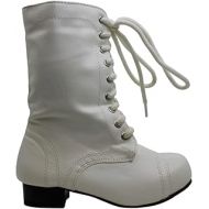 Ellie Shoes Childrens White Ankle Combat Boot