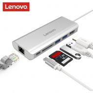 Lenovo USB-C Hub, Aluminum Type C Adapter with HDMI Port, Gigabit Ethernet Port, USBC Power Delivery, 2 USB 3.0 Ports, SD Card Reader, Compatible for USB C Devices