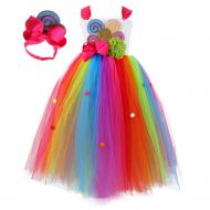 Tutu Dreams Girls Rainbow Candy Tutu Dress for Birthday Party