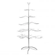 TRIPAR Tripar Metal Ornament Display Tree and Jewelry Organizer  36” Wire Ornament Stand and Necklace Holder Decor with 5 Tiers of Branches, Perfect for Wrought Iron Trees Silver