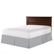 Platinum 550 TC Egyptian Cotton Bedding 1X Bed Skirt 12 Inch Drop Queen (60X80) Lt. Grey Solid