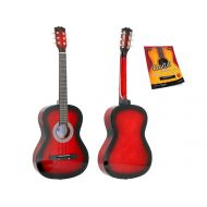 Star 6 String Acoustic Guitar 38 Inch with Beginners Guide, Redburst (831-RDB