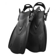 Zorayouth-outdoor Diving Snorkeling Swimming Fins Short Snorkeling and Swimming Travel Fins Flipper for Swimming,Snorkeling (Color : Black, Size : ML/XL (42-47))