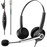 Corded Telephone Headset RJ9, with Noise Canceling Mic Mono, for 2465 2564 480 6402D A100 S10 300 301 430 DTU-8 DTU-16 5010 5020 and Other Office Landline Deskphones(New)