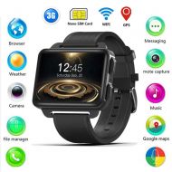 XIAYU Fitness Tracker Smart Watch, Heart Rate Monitor Built-in WiFi Network GPS 3g Voice Video Call Pedometer Compatible Voice Assistant,Black