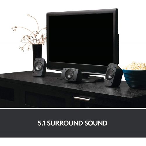 로지텍 Logitech Z906 5.1 Surround Sound Speaker System - THX, Dolby Digital and DTS Digital Certified - Black