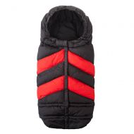 7 A.M. 7AM Enfant Blanket 212 Chevron Extendable Baby Bunting Bag Adaptable for Strollers, Black/Red