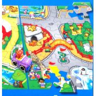 Little People World of Wheelies Activity Floor Puzzle Zoo 24 Big Pieces Fun Game By Fisher Price