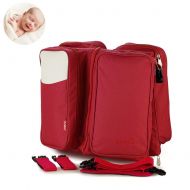 LUGUMU Baby 3 in 1 Multi-Functional Diaper Bags Travel Bassinet - Portable Bassinet & Changing Pad Station,B