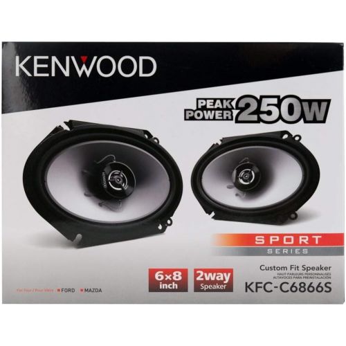  [아마존베스트]Kenwood KFCC6866S 6x8 2Way 250 Watt Car Stereo Speakers - Pair