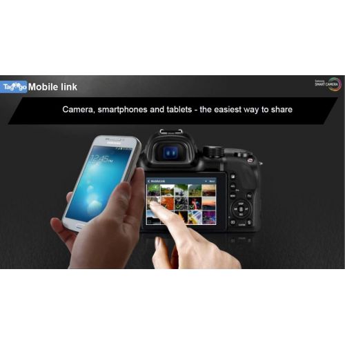 삼성 Samsung WB350F 16.3MP CMOS Smart WiFi & NFC Digital Camera with 21x Optical Zoom and 3.0 Touch Screen LCD and 1080p HD Video (White)