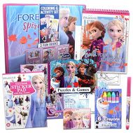 Classic Disney Frozen Anna and Elsa Ultimate Activity Set Frozen Portfolio with Coloring Books, Stickers, Games, Puzzles, Drawing and More (Frozen Activities for Girls, Kids)