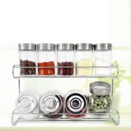 MYITIAN Set glass Spice jar bottle [Cassette tape racks seasoning] seasoning jars airtight sauce bottle kitchen storage-I