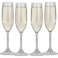 [아마존베스트]Lilys Home Unbreakable Acrylic Champagne Glasses, Made of Shatterproof Plastic and Ideal for Indoor and Outdoor Use, Reusable, Crystal Clear (5 oz. Each, Set of 4)