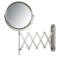 Jerdon JP2027N 8-Inch Wall Mount Makeup Mirror with 7x Magnification, Nickel Finish