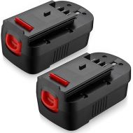 Powerextra 2 Pack 4.0Ah 18Volt HPB18 Replacement Battery Compatible with Black and Decker HPB18 HPB18-OPE 244760-00 A1718 FS18FL FSB18 Firestorm Black & Decker 18 Volt Battery