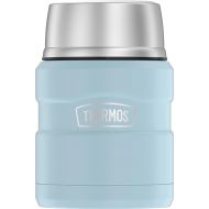 THERMOS Stainless King Vacuum-Insulated Food Jar with Spoon, 16 Ounce, Matte Powder Blue