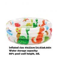 Treslin Inflatable Baby Bath Swim Tubs Newborn Thickening Children Cartoon Portable Bathtub Bucket Safety Swimming Pool@D (61x22cm)