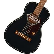 Gretsch Jim Dandy Deltoluxe Parlor 6-String Right-Handed Acoustic Guitar with C-Shape Neck and Select Lightweight Laminate Tonewoods X-Braced Body (Black Top)