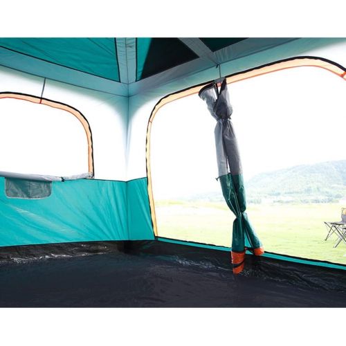  WUWUDIT CESULIS Protection Sun Fully Automatic Waterproof Camping 5-8 People Two Rooms Family Tent Backpack Tent Easy to Install and Package Tent (Color : Green)
