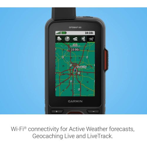 가민 [아마존베스트]Garmin GPSMAP 66i, GPS Handheld and Satellite Communicator, Featuring TopoActive mapping and inReach Technology