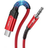 JSAUX USB C to 3.5mm Audio Aux Jack Cable Compatible with iPhone 15[3.3ft], USB Type C to 3.5mm Headphone Stereo Cord Car for iPhone 15 Pro Max/15 Plus, iPad Pro, Samsung Galaxy S23 S22 S21, Pixel-Red