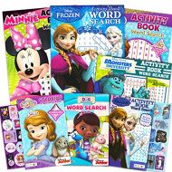 Classic Disney Disney Word Search Activity Book Bundle for Girls ~ 7 Disney Puzzle Books Featuring Frozen, Minnie Mouse, Monsters Inc, and More with Stickers (Kids Travel Word Find