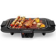 Aigostar Electric Table Grill, Party Grill, Adjustable Thermostat, Fat Tray, Slow and Quick Cooking, Power 2000 W, Black