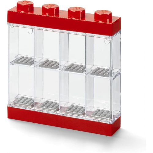  LEGO Red Mini Figia Display Case / 8 Bright