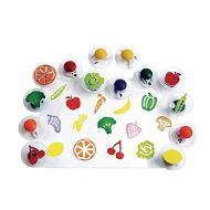 Colorations YUMSTAMP Easy-Grip Stampers, Fruit & Vegetable (Pack of 14)