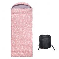 FENGS Camping Sleeping Bag, 4 Season Warm,Cool Weather, Waterproof, Lightweight, Family Camping, Backpacking, Traveling,Hiking Standard Pink-1.5kg Version