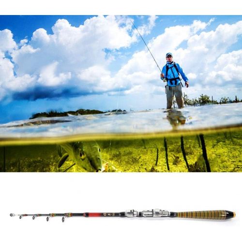  [아마존베스트]Alomejor Carbon Super Light Portable Fishing Rod Retractable Ice Fishing Rod 4ft/5ft/7ft/8ft