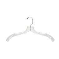 NAHANCO 505 Plastic Dress Hanger, Middle Heavy Weight, 17, Clear (Pack of 100)
