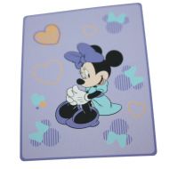 Disney Minnie Mouse Baby Fleece Blanket 30 X 40 Purple Hearts