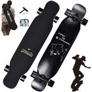 HLYT-Barstools Longboards Skateboard 46.5 Inches All-Round Double Rocker Professional Skateboard Drop Through Freestyle Dancing Cruiser for Kids/Boys/Girls/Youth/Adults The Best Gi