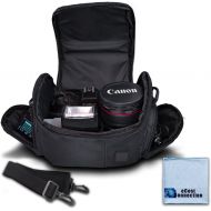 [아마존베스트]ECostConnection Medium Soft Padded Camera Equipment Bag / Case for Nikon, Canon, Sony, Pentax, Olympus Panasonic, Samsung & Many More