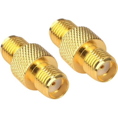  onelinkmore SMA Female to Female Barrel Adapter Antenna Jack Adapter for Antennas Wireless LAN Devices Coaxial Cable Pack of 2