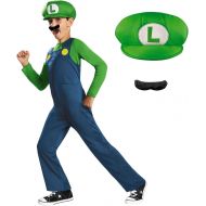 Disguise Nintendo Super Mario Brothers Luigi Classic Boys Costume, Large/10-12