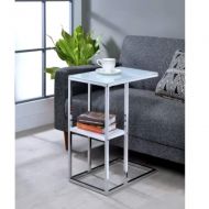 TV Dinner Tray Tables, Modern Contemporary Metal Base and Glass Top Coffee Table Tray, Industrial Rectangle Tray Table & E-Book