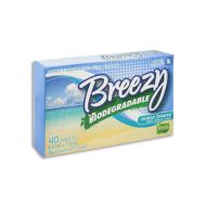 (Pack of 24) Breezy Fabric Softener Dryer Sheets, Ocean Fresh, 40ct